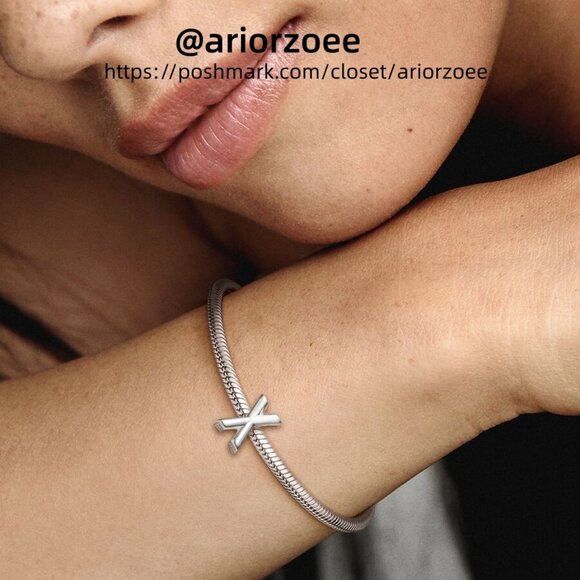 Pandora Letter X Alphabet Charm - Picture 2 of 2